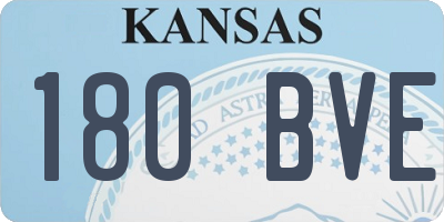 KS license plate 180BVE
