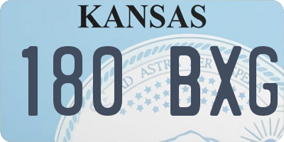 KS license plate 180BXG