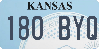 KS license plate 180BYQ