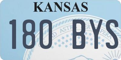 KS license plate 180BYS