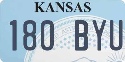 KS license plate 180BYU