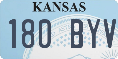 KS license plate 180BYV