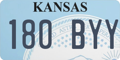 KS license plate 180BYY