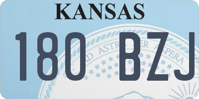 KS license plate 180BZJ