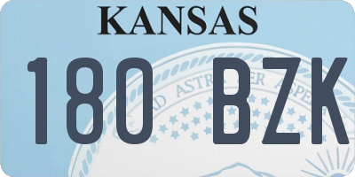 KS license plate 180BZK