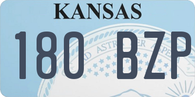 KS license plate 180BZP