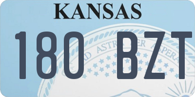 KS license plate 180BZT