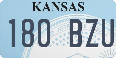 KS license plate 180BZU