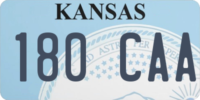 KS license plate 180CAA