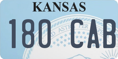 KS license plate 180CAB