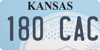 KS license plate 180CAC