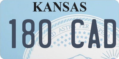 KS license plate 180CAD