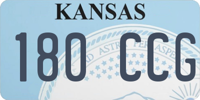KS license plate 180CCG