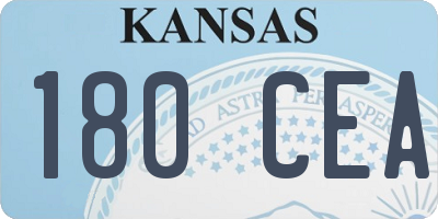 KS license plate 180CEA