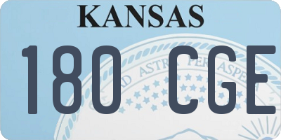 KS license plate 180CGE
