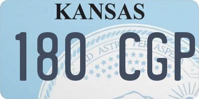 KS license plate 180CGP