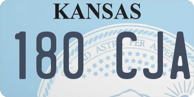 KS license plate 180CJA