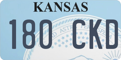 KS license plate 180CKD