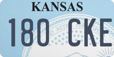 KS license plate 180CKE