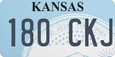 KS license plate 180CKJ
