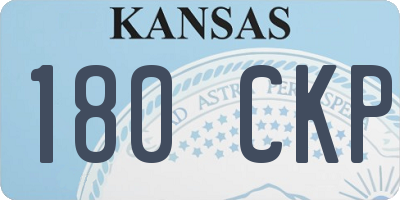 KS license plate 180CKP