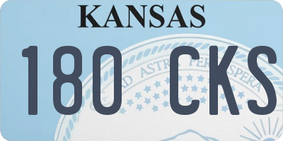 KS license plate 180CKS