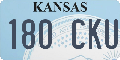 KS license plate 180CKU