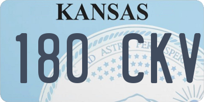 KS license plate 180CKV