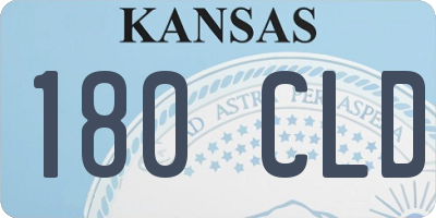 KS license plate 180CLD