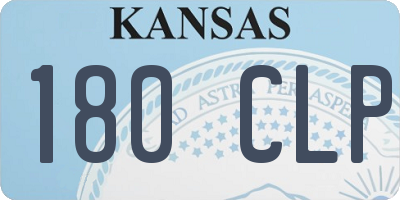 KS license plate 180CLP