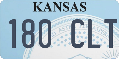 KS license plate 180CLT