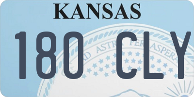 KS license plate 180CLY