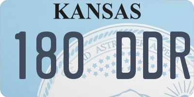KS license plate 180DDR