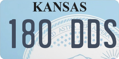 KS license plate 180DDS