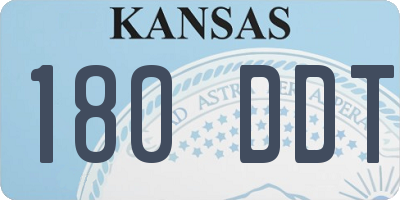 KS license plate 180DDT