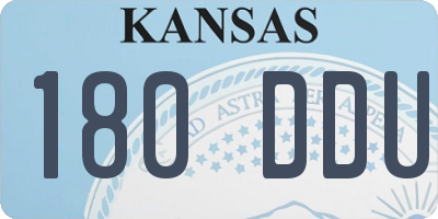 KS license plate 180DDU