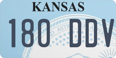 KS license plate 180DDV