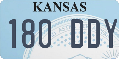 KS license plate 180DDY