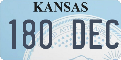 KS license plate 180DEC