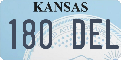 KS license plate 180DEL