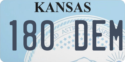 KS license plate 180DEM