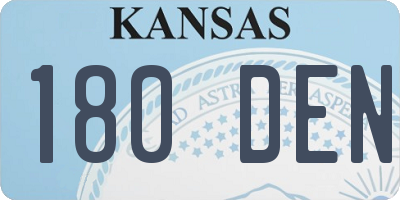 KS license plate 180DEN
