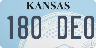 KS license plate 180DEO