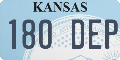 KS license plate 180DEP
