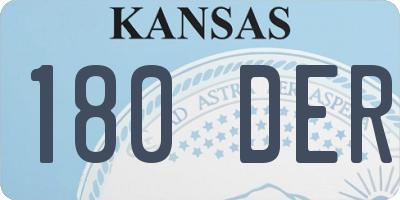 KS license plate 180DER