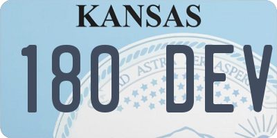 KS license plate 180DEV