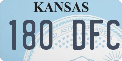 KS license plate 180DFC