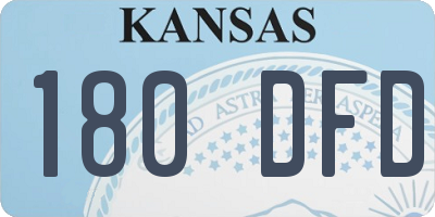 KS license plate 180DFD