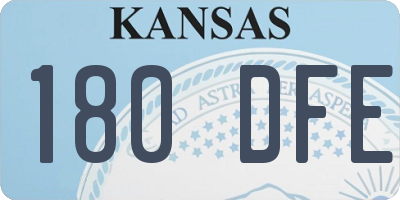 KS license plate 180DFE