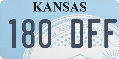 KS license plate 180DFF